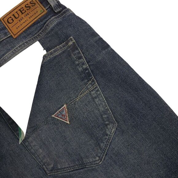 GUESS Men's Jeans Size 36 Eco Angeles Skinny Slim Fit Patch Paint Splatter - Picture 8 of 13